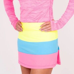 NWT NEW TJ TOUR SKIRT NEON TRI COLOR SHORT LENGTH Size 6